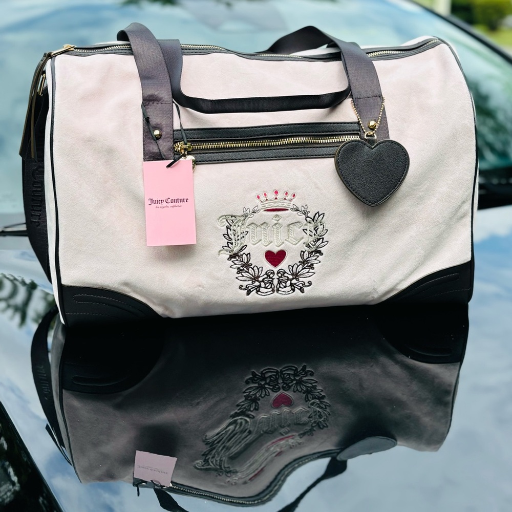 Juicy Couture Pink and Black Travel Bag - Picture 1 of 8